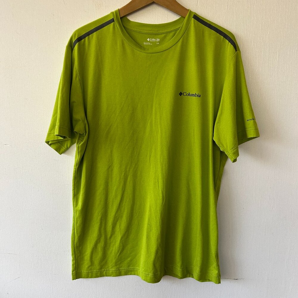 Columbia T-shirt Mens Large‎ Green Short Sleeve Tee Activewear Athletic Top
